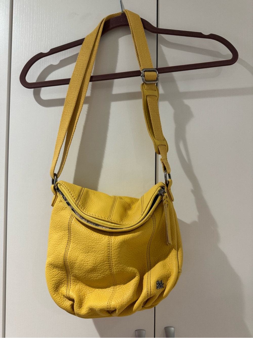 The Sak Yellow Leather Crossbody Bag